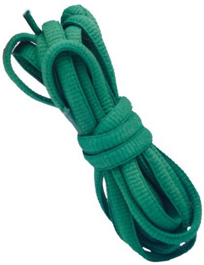 Шнурки овальные зелёные 120 см